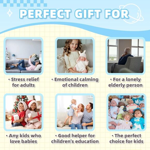 🆕17.72 Inch Realistic Reborn Baby Doll Silicone-Made & Lifelike Newborn Girl - Picture 11 of 11